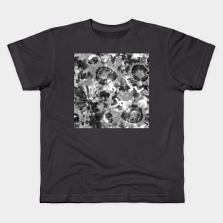 Gray Psychedelic Tie-Dye Kids T-Shirt